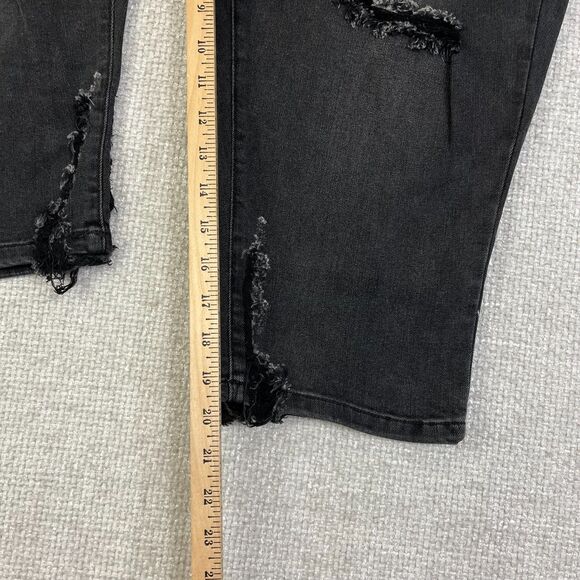 NEW Judy Blue Skinny Fit Capri Jeans Women's 24W Stretch Black Denim 41x20 - Picture 8 of 11